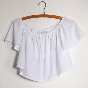 Bershka White Off Shoulder Blouse size Small